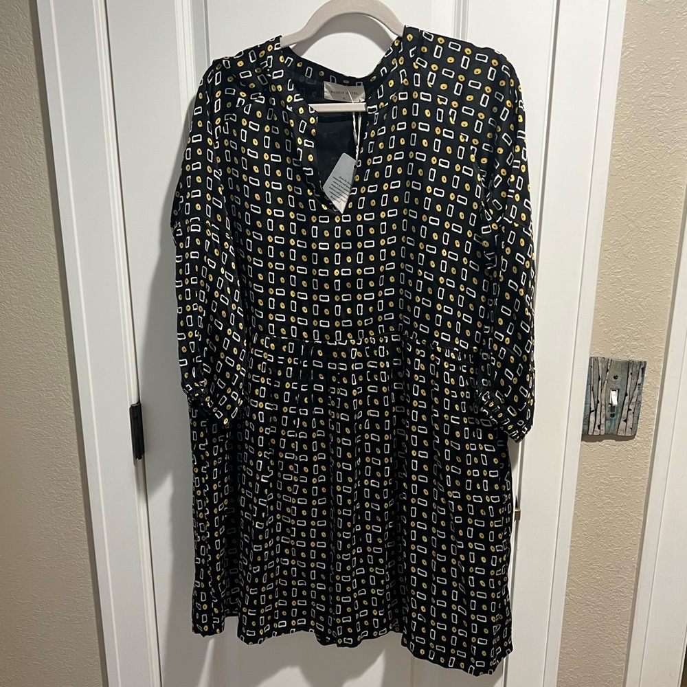 Maison Hotel - Savana Michelle Dress Noir - Black Women's Short Dress - Size XL